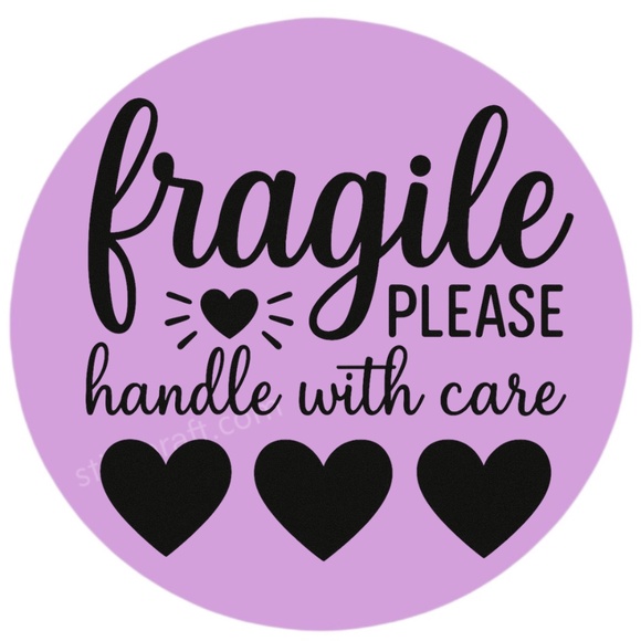 Fragile Handle With Care Stickers – 2" Round Labels – 100 PCS – 15 Color Options - Picture 13 of 15